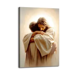 Finding Christ, Christian Wall Art, Jesus Hugging Man, Jesus Painting, LDS Wall Art, Bible Art, Jesus Art| Bedroom Art | Bathroom Art | Trendy Wall Art | Funky Wall Art