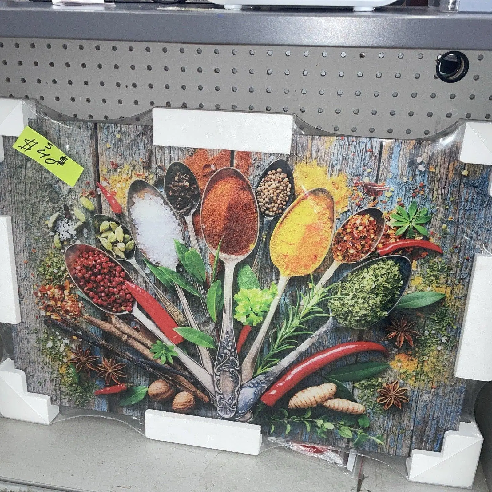 1pc Tempered Glass Backsplash For Kitchen Behind Stove,Colorful, 30x18"
