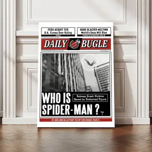 Spiderman Vintage Poster | Spiderman Newspaper Poster | Movie Poster | Spiderman Wall Art Spiderman Vintage Poster | Spiderman Newspaper Poster | Movie Poster | Spiderman Wall Art