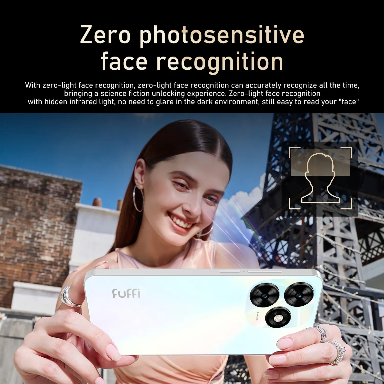 Fuffi 6.56-Inch Android 10 Mobile Smartphone with Smart Unlock, 3