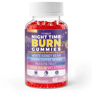 VTMGO NIGHT TIME BURN GUMMIES Antioxidant Magic with White Kidney Beans Green Coffee Beans Lemon Balm Melatonin & Passionflower for Sleep Support oxy shred