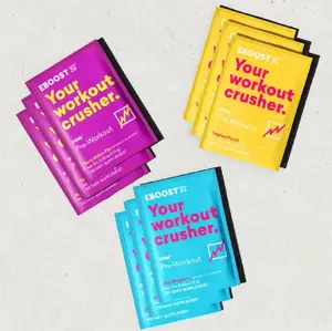POW Pre-Workout Energy Boost – 9 Pack Sampler (Clean, Vegan, Gluten-Free)