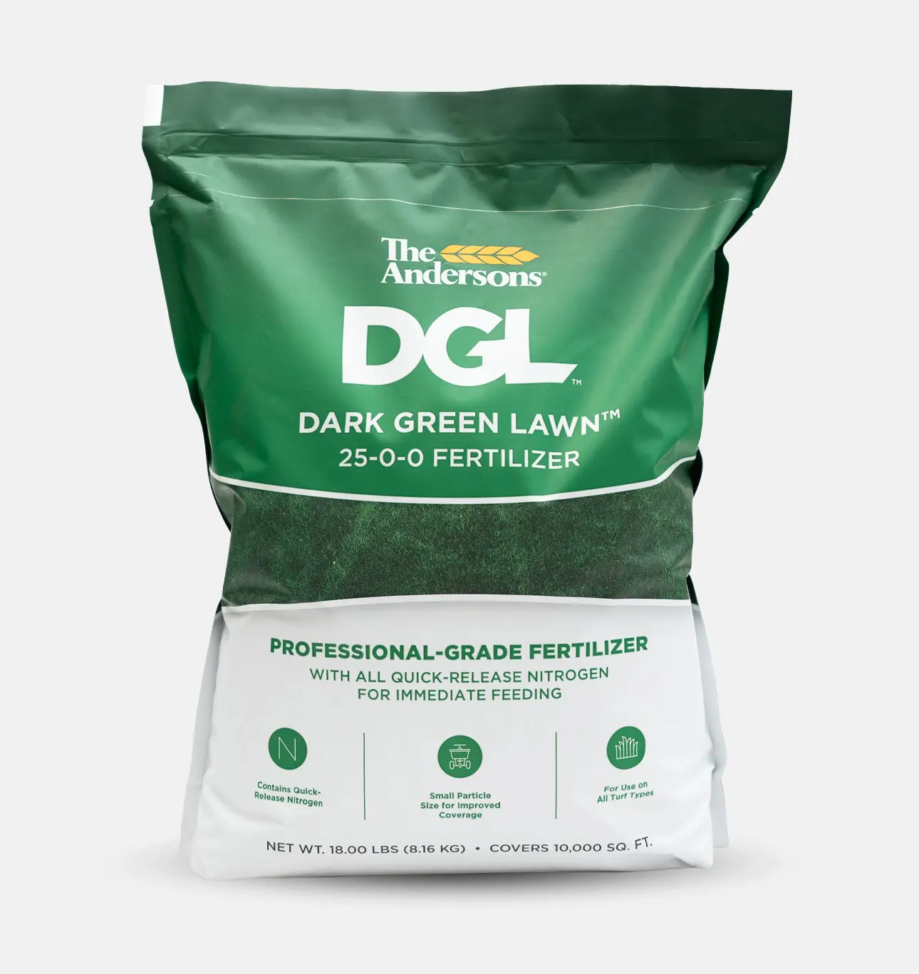 The Andersons Professional 25-0-0 Quick-Release Premium Garden Fertilizer, Dark Green Grass Fertilizer for Lawn Maintenance, Garden Fertilizers