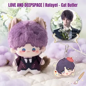 3pcs,  Alien Stage Anime Plush Doll + Badge + Keychain, Collectible Stuffed Character Figure, Premium Soft Toy - Keychain Bag Car Charm, Desk Shelf Room Decor, Birthday Christmas Valentine Party Gift for Anime Fans Teens