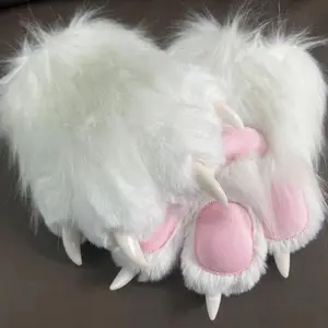Kig Fursuit Kigurumi Furry Animal Claws Nails Gloves Cosplay Costume Pink Wearable Furry Animal Paws Halloween Accessories Props