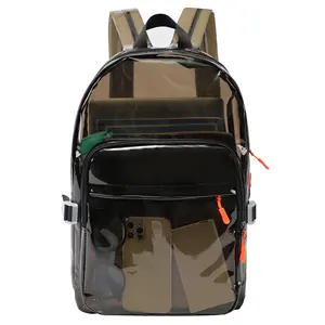 Unisex Clear bag, casual backpack, Large capacity School Backpack, Water-Resistant for travel, sports, and daily use.