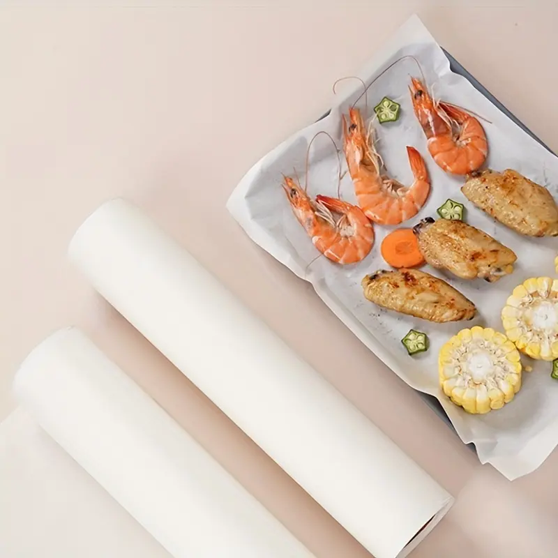 1 Roll Silicone Paper, Household Baking Paper, Oil Paper, Suitable for Baking, Cooking, Barbecue, Air Fryer for Restaurant Use
