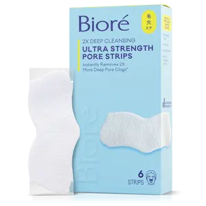 Biore Skincare Ultra Strength Deep Cleansing Pore Strips, Instsantly Unclog Pores, 6-Count