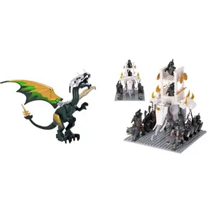 Medieval Dragon Knights Building Blocks Set Fantasy Knight Figure MOC Construction Toy Creative STEM Building Set for Kids Display Gift