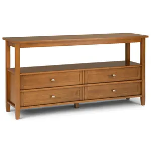 Warm Shaker Wide Console Table