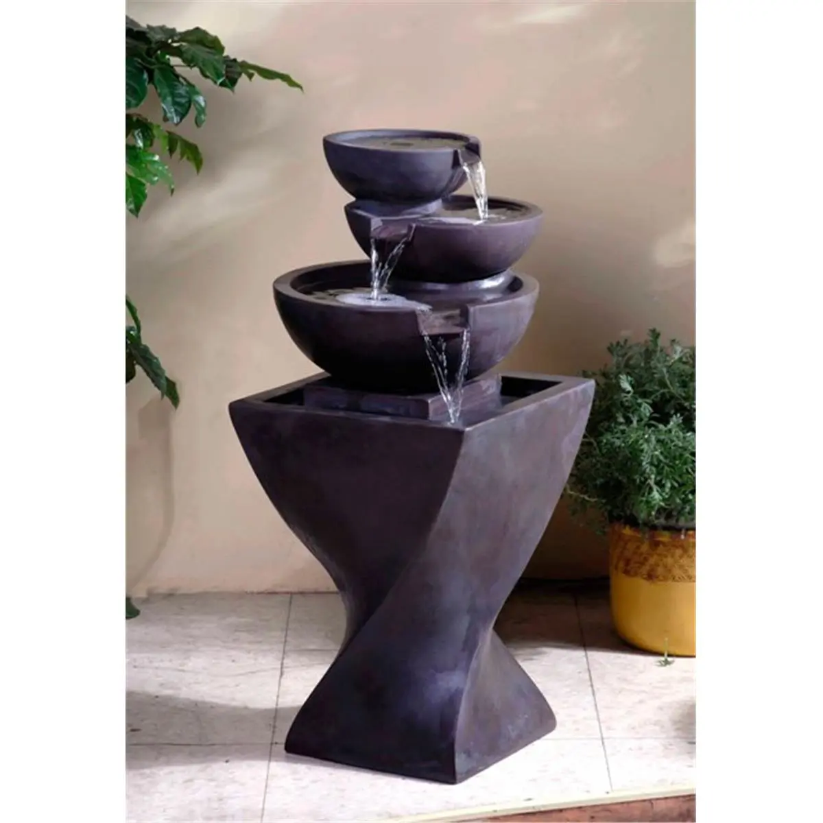 212 MAIN Modern Tiered Bowls Indoor-Outdoor Weatherproof Water Fountain, Ideal for Home Improvement, Garden Decor, Outdoor Water Fountains