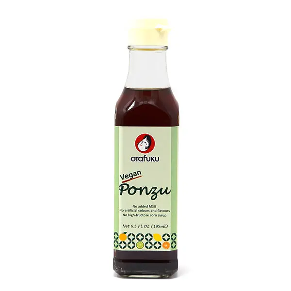 Otafuku Vegan Ponzu 6.5FL OZ (195ml), Citrus-based Soy Sauce, Vegan, No Artificial Flavors and Colors