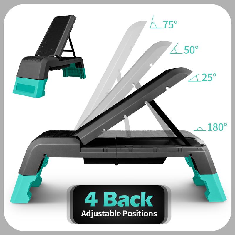 leikefitness Multifunctional Aerobic Deck with Cord Workout Platform Adjustable Dumbbell Bench Weight Bench Professional Fitness Equipment