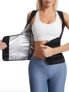 women's adjustable velcro sauna tank top, tummy control sleeveless sauna top for women, workout gym exercise clothing