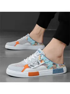 Plus size 47 Baotou Men's Summer Slippers One-slip-on Half-slipper Sports Beach Sandals Footwear