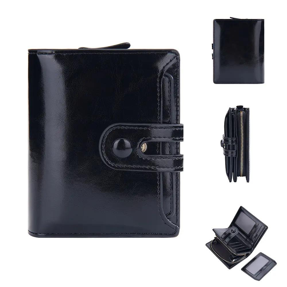 Women’s Slim Trifold RFID Blocking Waxed Leather Mini Wallets, Compact Purse with Coin Pocket & Card Holder for Students & Everyday Use (Sports & Outdoor Accessories) summerwins Women’s Slim Trifold RFID Blocking Waxed Leather Mini Wallets, Compact Purse with Coin Pocket & Card Holder for Students & Everyday Use (Sports & Outdoor Accessories) summerwins