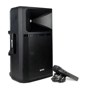 Gemini GSP-2200: 15-Inch 2-Way Active Bluetooth PA Speaker - 2200 Watts of Power, TWS Linking, Built-In Mixer, USB/SD/FM Media Player, Perfect for Events, Parties, and Performances