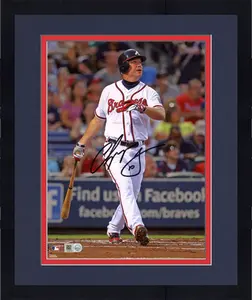 Framed Chipper Jones Atlanta Braves Autographed 8" x 10" Watching Ball Photograph - Fanatics Authentic Certified
