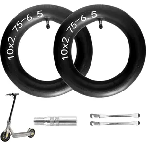10x2.75-6.5 scooter tire tube, 70/65-6.5 Inner Tube, 10 inch Tires Replacement, for Speedway 5 Dualtron 3 Hover-1 Alpha gotrax G4 scooter [Thickened] [Valve Extension] [Tire Levers] (Tire Tube*2)