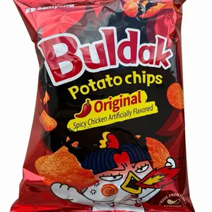 Buldak Original Spicy Chicken Flavored Potato Chips - Crunchy & Savory Snack 4.23 oz