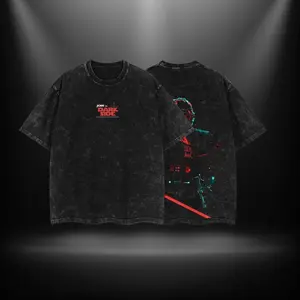 Anakin Sith Lord Join The Dark Side - Battlefront 3 Double Printed Oversize Lightweight Acid Washed Tee TV Show Graphic Top Cotton Gift T-Shirt For Comic Lover, Gift T-Shirt For Movie Lover Men's Regular Fit Floral Print Tee streetwear LJ9
