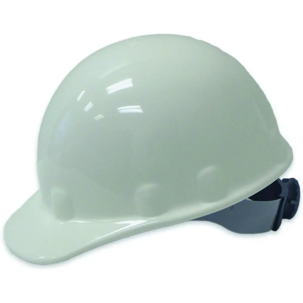 SuperEight Safety Thermoplastic Cap-Style Hard Hat (Safety Helmet) with 8-Point Ratchet Suspension, Crown Support, Custom Fit, ANSI Z89.1-2009 Type 1 Class E1, White, Medium, Model E2RW01A000 for Everyday Wear