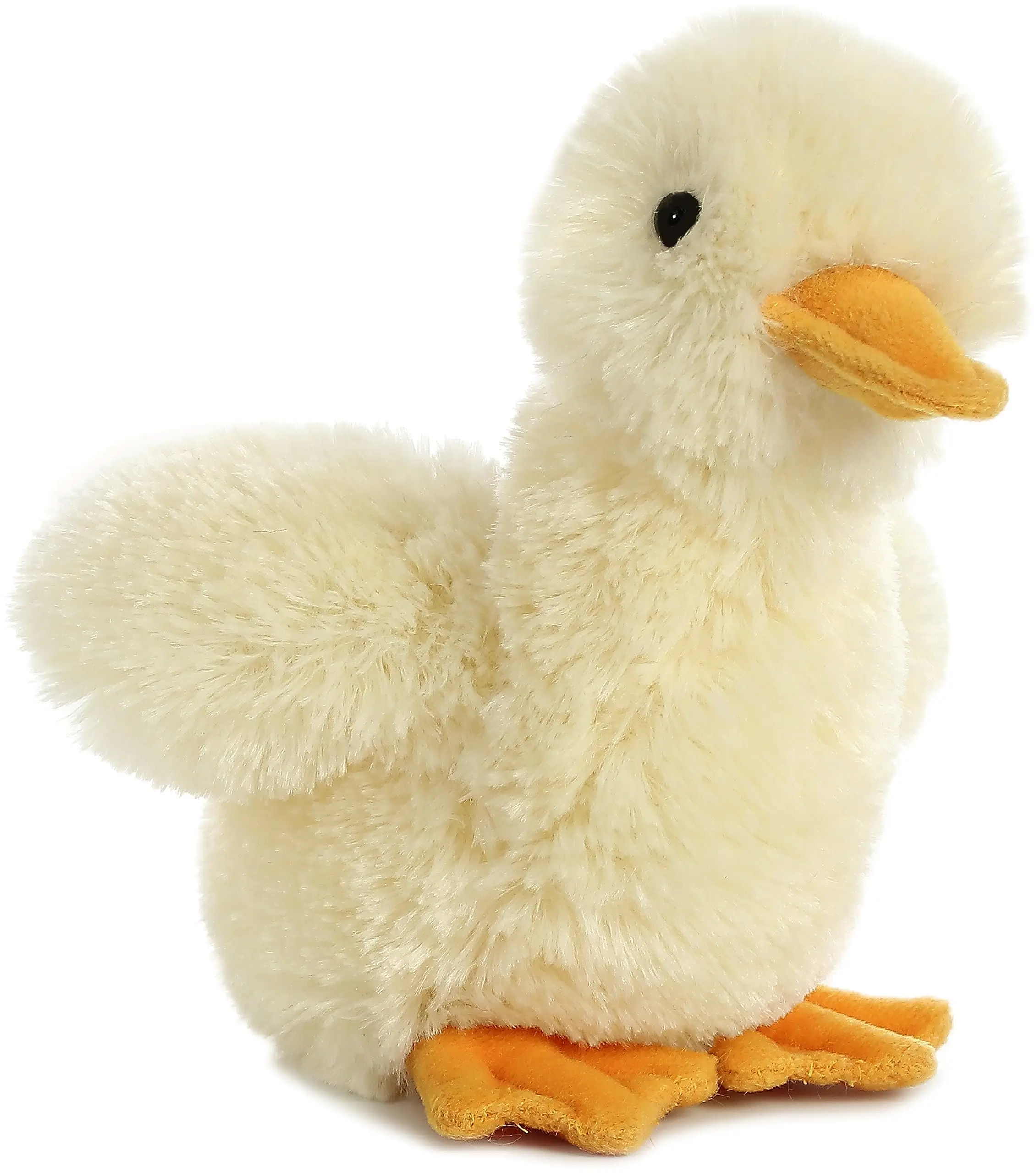 Aurora Mini Flopsie Duckling Stuffed Animal – Soft Yellow Plush Duck with Orange Beak, Bean Bag Body, Eco-Friendly Fill – 6.5 Inches