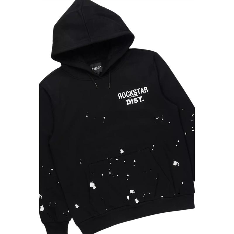 Raffer Black/White Hoodie/Super Stacked Flare Pant Set