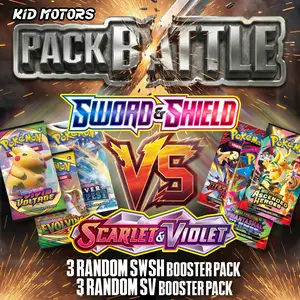 Kid Motors TV Pack Battle SWSH + SV Random Pokemon Booster Packs