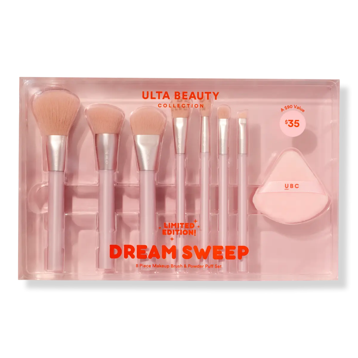 ULTA Beauty Collection Dream Sweep 8 Piece Makeup Brush And Powder Puff Set ($90 Value!)
