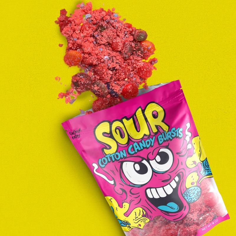 Sourboy Cotton Candy Sour Gushers 8 oz