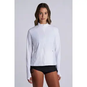 Women's Malawi Fitted Swim Jacket with Full Zip | White Women's Malawi Fitted Swim Jacket with Full Zip | White