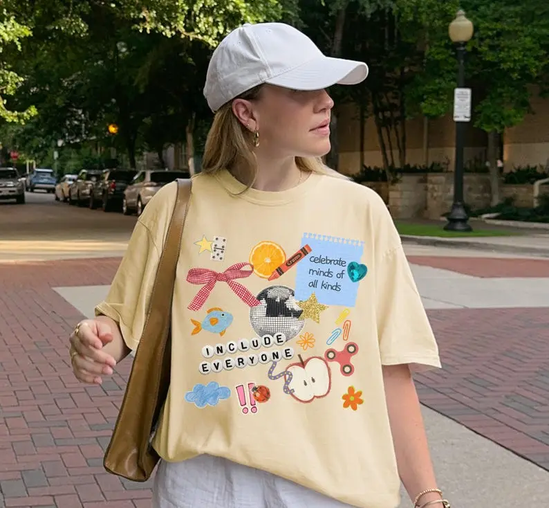Everyone Belongs Shirt Special Education Teacher Shirt Comfort Color Autism Inclusion Tee-Shirt BCBA ABA Therapy Autism Educators Tee