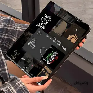 Trendy Inspirational Quote Design iPad Tablet Book Cover Case, Suitable for iPad Pro, Air, and Mini Models, Full Protection with Pencil Slot, Perfect for Office, School, and Home Use