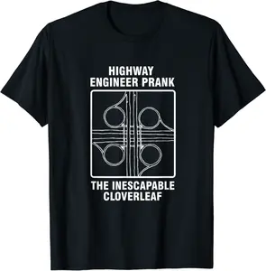 Civil Engineer Highway Prank Cloverleaf Engineering T-Shirt - Nicolelebro Shop 85B07WGN5Q8J