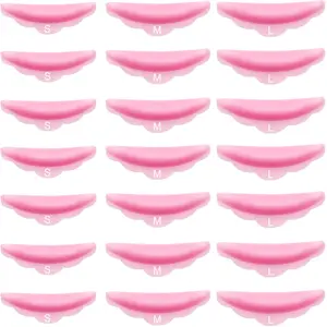 Hicarer 48 Pieces Lash Lift Rods Silicone Eyelash Pads Raise Eyelashes Perming Curler Rods (Small, Medium, Large), Silicone Lash Lift Shields for Eye Supplies Makeup Tool(Pink)