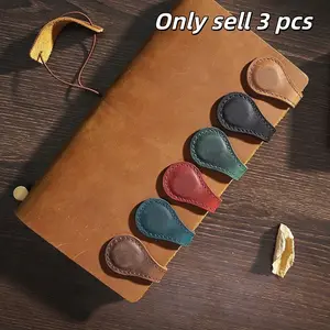 PU Leather Magnetic Bookmark, 3 Counts/set Strong Magnetic Adjustable Fastener for Books Pants Sleeves, Seamless Design and Multi-purpose Use