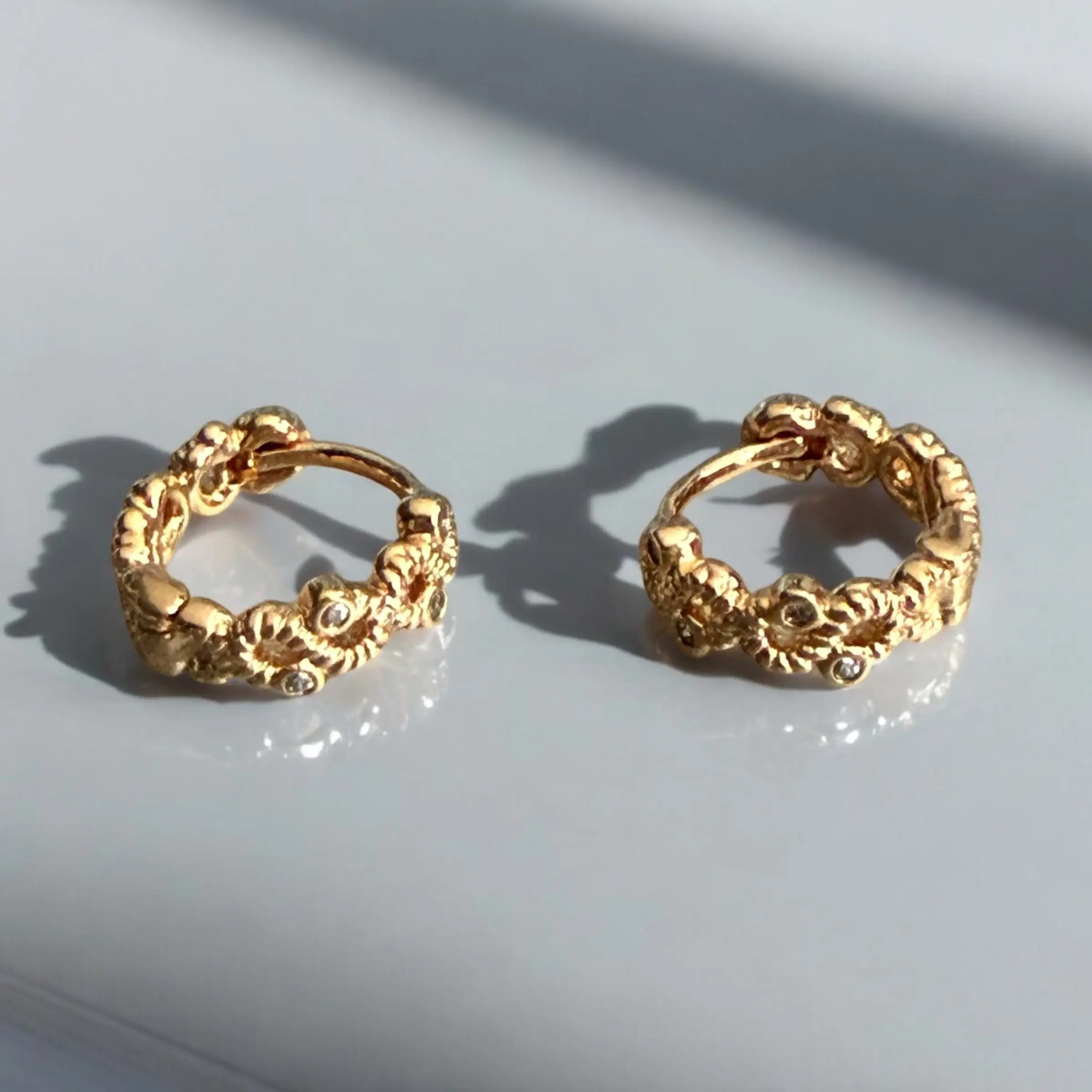 Infinity CZ 18k Gold Electroplated Earrings