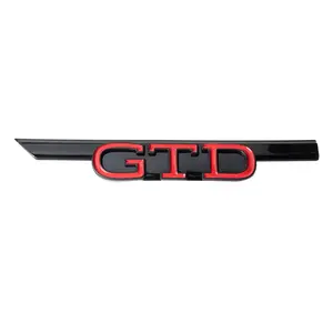 3D ABS Car Vehicle GTI GTD Badge Front Grille Emblem Replacement, Vehicle Exterior Decoration, Auto Decoration Accessories For Volkswagen VW Golf Polo Scirocco Beetle Passat Jetta Tiguan TSI TDI