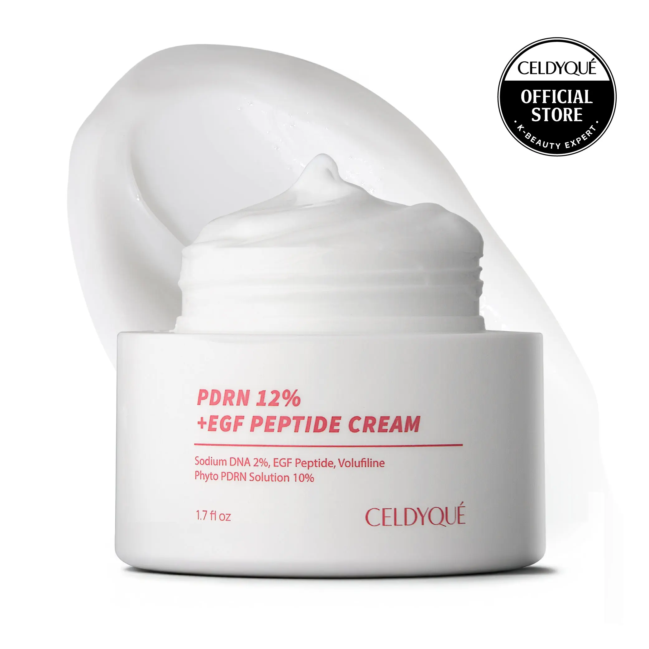 [CELDYQUE] PDRN 120,000ppm + EGF Peptide Cream – Post-Microneedling Recovery | Volufiline + Hyaluronic Acid | K-Beauty Anti-Aging Moisturizer