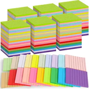 100 Pack Lined Sticky Notes Bulk 3 x 3 In Self-Stick Note Pads Colorful Posted Note in 20 Colors Adhesive Paper Memo 50Sheets/Pad Easy to  for Office  School Meetings Notebook Wall Door Window