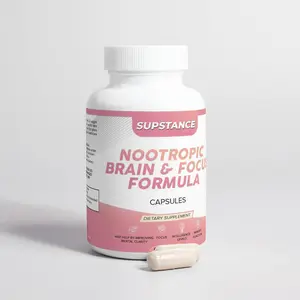 SUPSTANCE Nootropic Brain & Focus Formula Capsules | 30 Servings - Unflavored - Gluten Free, Lactose Free