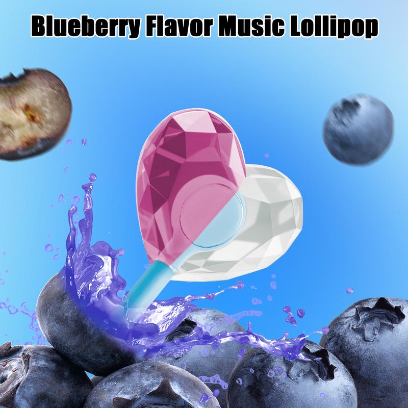Amos TastySounds Music Lollipops – Sugar-free heart-shaped candies with bone conduction music tech | K-pop inspired Strawberry, Blueberry, Watermelon, Blackberry Fallontonight lollipop star