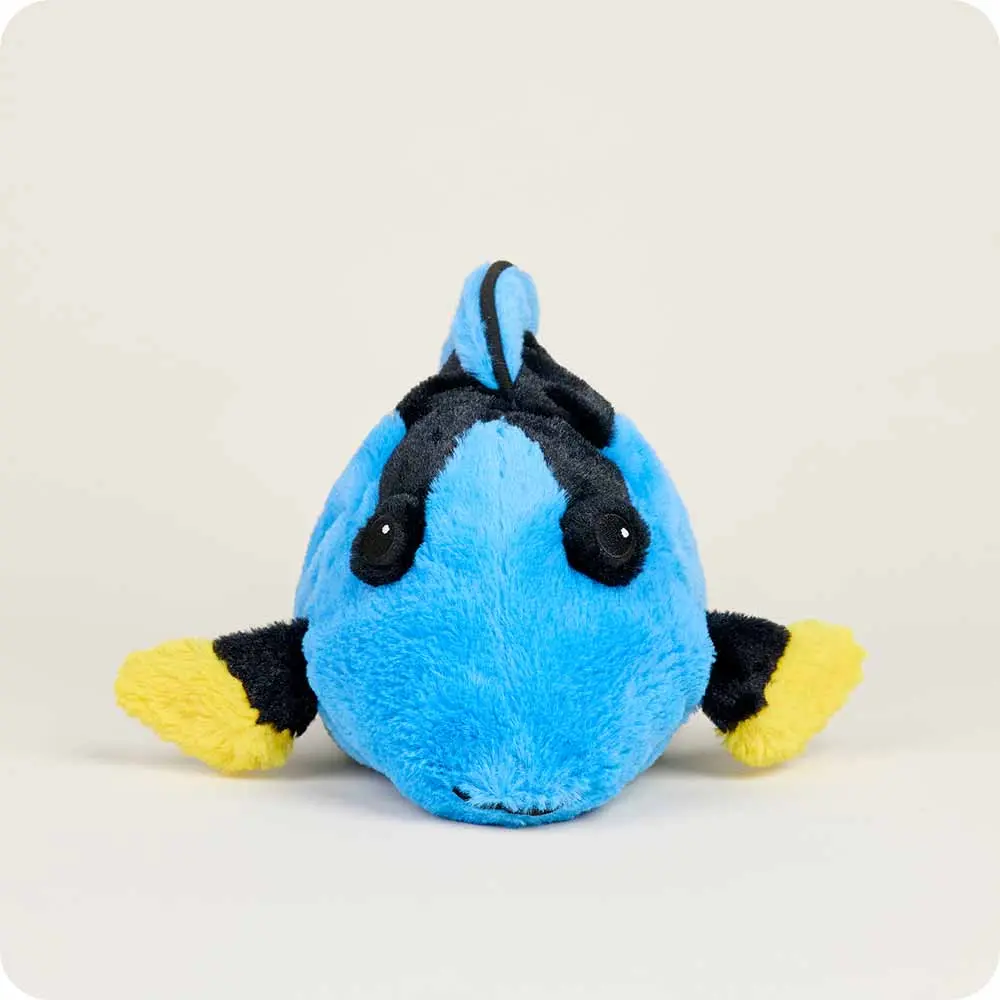 Blue Tang Warmies - Heatable, Weighted Stuffed Animal. Soothing muscle and cramp relief
