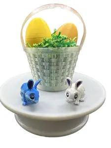 Easter Basket with 2 Eggs and 2 Bunnies - Bunnies will be inside the Eggs