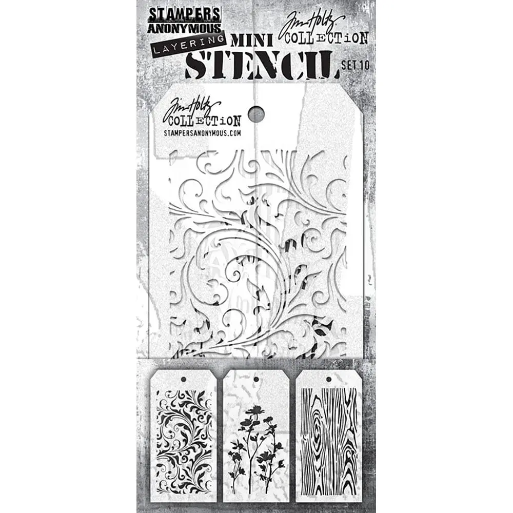 Tim Holtz Stampers Anonymous Mini Layering Stencil Set #10
