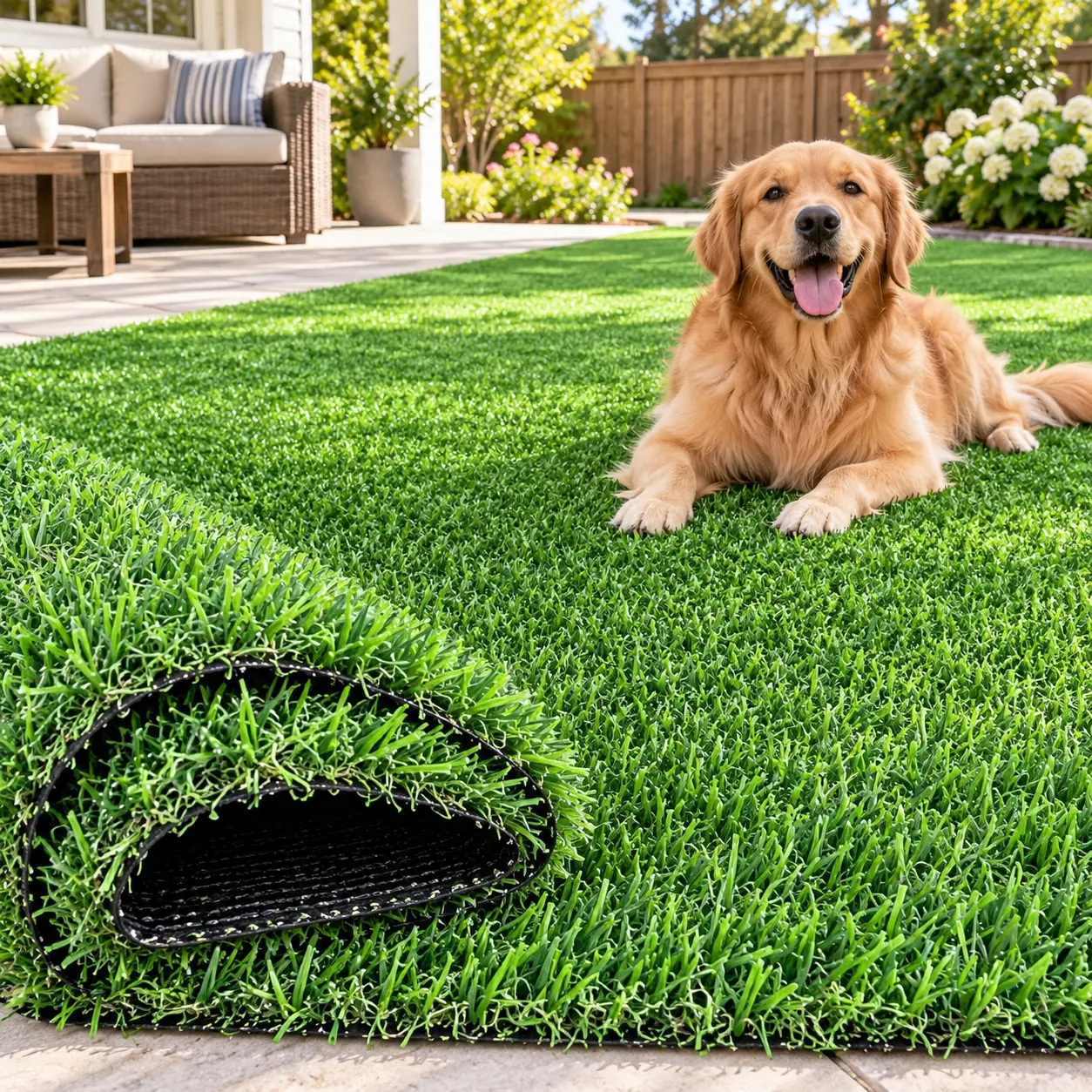 5FT x 10FT Artificial Fake Grass Turf, 0.8in Pile Synthetic Foldable Mat with Black SBR Backing, Natural Look Mixed Greens for Patio, Outdoor Space Home Improvement Decor