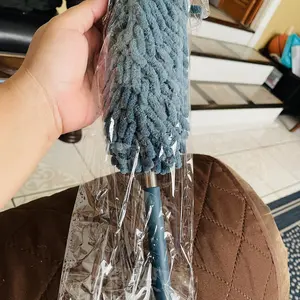 Car Interior Duster with Extension Pole Soft Dash Vent Dusting  New Car Must Haves Cleaning Supplies Detailing Wash Brushes with Long Handle Duster Cleaner Tool Light Green Retractable