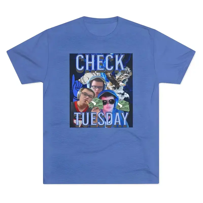Viral Sketch Streamer Tee Humor Graphic Shirt Jynxzi What's Up Brother Check Tuesday Meme T-Shirt Premium Cotton Short Sleeve Unisex Gamer Streetwear Gift