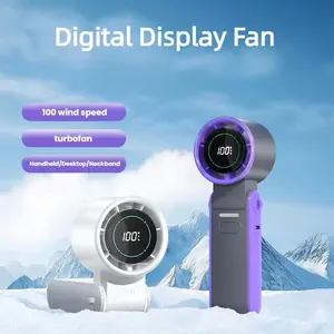 Portable Handheld Fan,  High-speed Folding Mini USB Fan for Cooling & Ice Application, Personal Cooling Fan, Rechargeable Jet Fan, Multifunction, Cordless